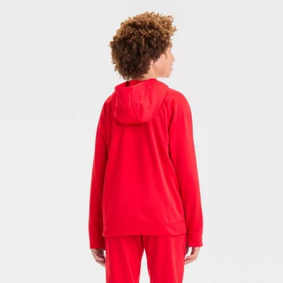 NEW! Boys' Tech Fleece Sweatshirt Hoodie, Orange / Red - All In Motion - Picture 2 of 14